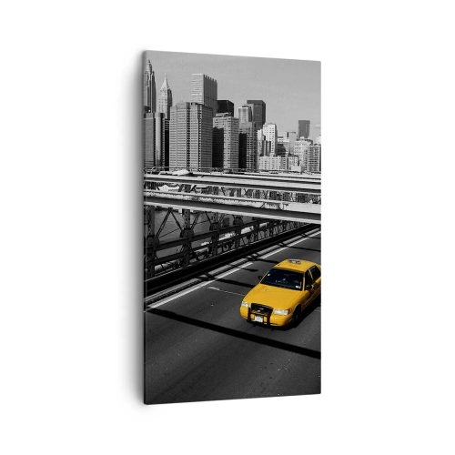 Bild auf Leinwand - Leinwandbild - Die Farbe einer Großstadt - 45x80 cm