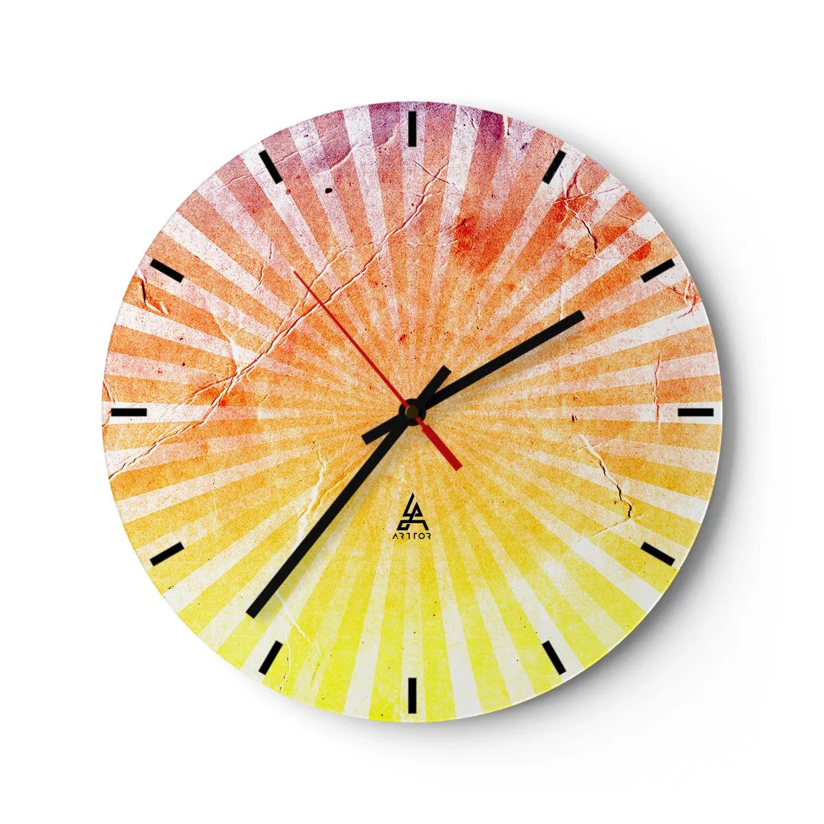 Wanduhr - Glasuhr - Sonnenaufgänge und Sonnenuntergänge - 40x40 cm