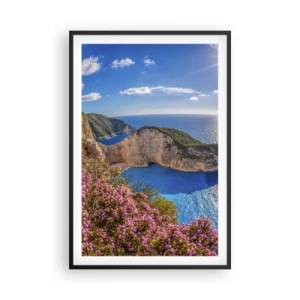 Poster in einem schwarzem Rahmen - Mein toller Griechenlandurlaub - 61x91 cm