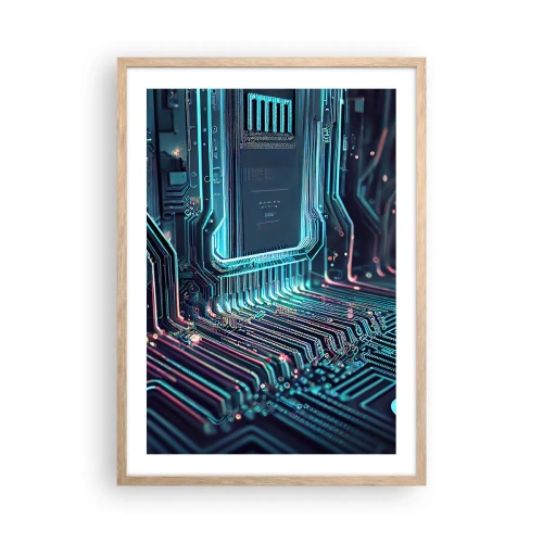 Poster in einem Rahmen aus heller Eiche - Ich denke nur… - 50x70 cm