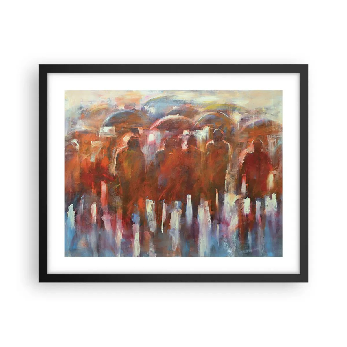 Poster in einem schwarzem Rahmen - Auch bei Regen und Nebel - 50x40 cm