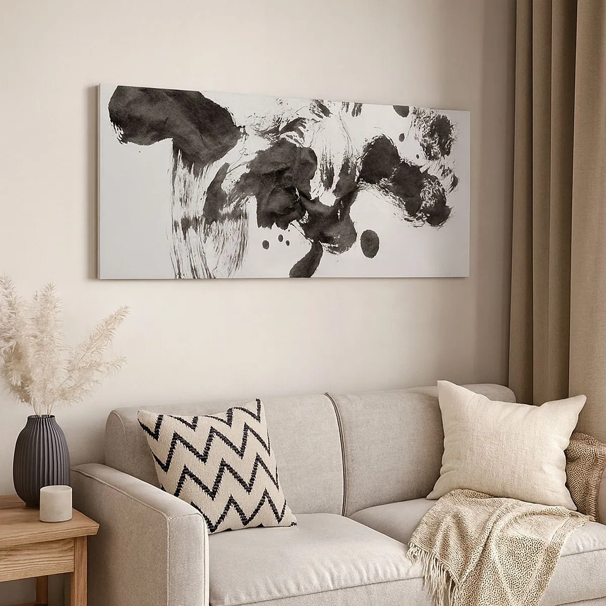 Bild auf Leinwand - Leinwandbild - Obwohl das Wahnsinn ist, steckt darin eine Methode? - 100x40 cm