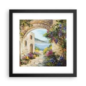 Poster in einem schwarzem Rahmen - Charme einer Küstenprovinz - 30x30 cm