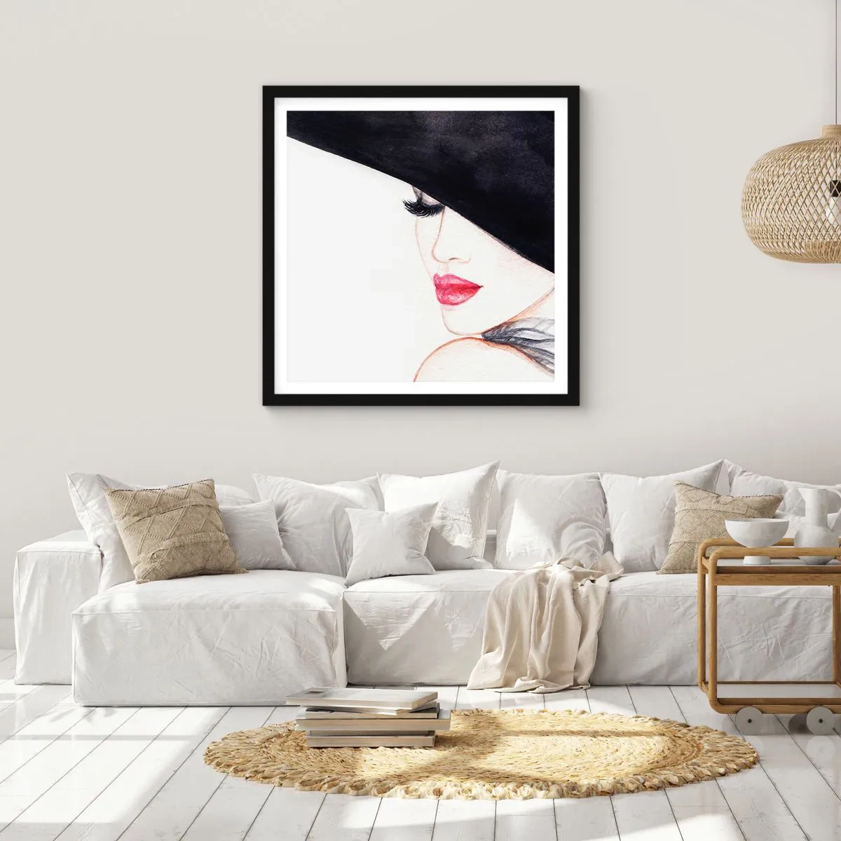 Poster in einem schwarzem Rahmen - Eleganz und Sinnlichkeit - 30x30 cm