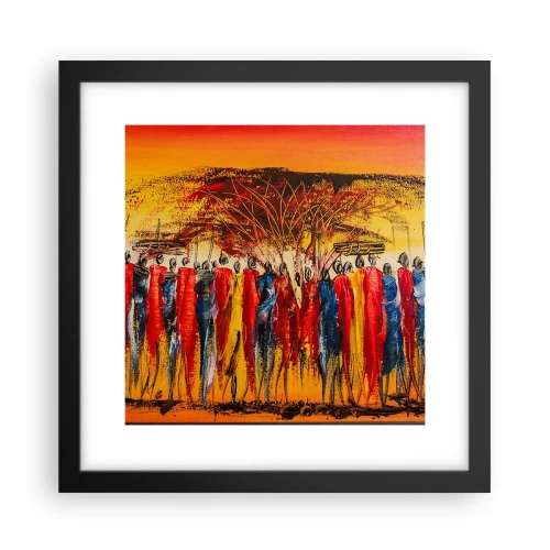 Poster in einem schwarzem Rahmen - Dort, dort, dort gehen sie - 30x30 cm