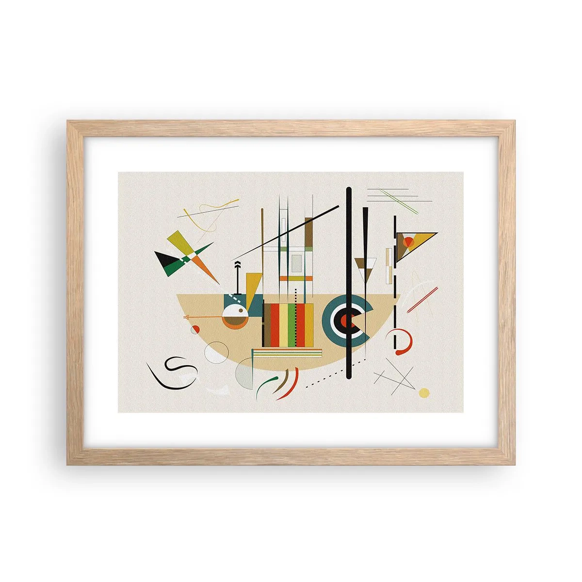 Poster in einem Rahmen aus heller Eiche - Und die Welt lacht - 40x30 cm