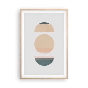 Poster in einem Rahmen aus heller Eiche - Ein Rad hinter dem anderen… - 61x91 cm