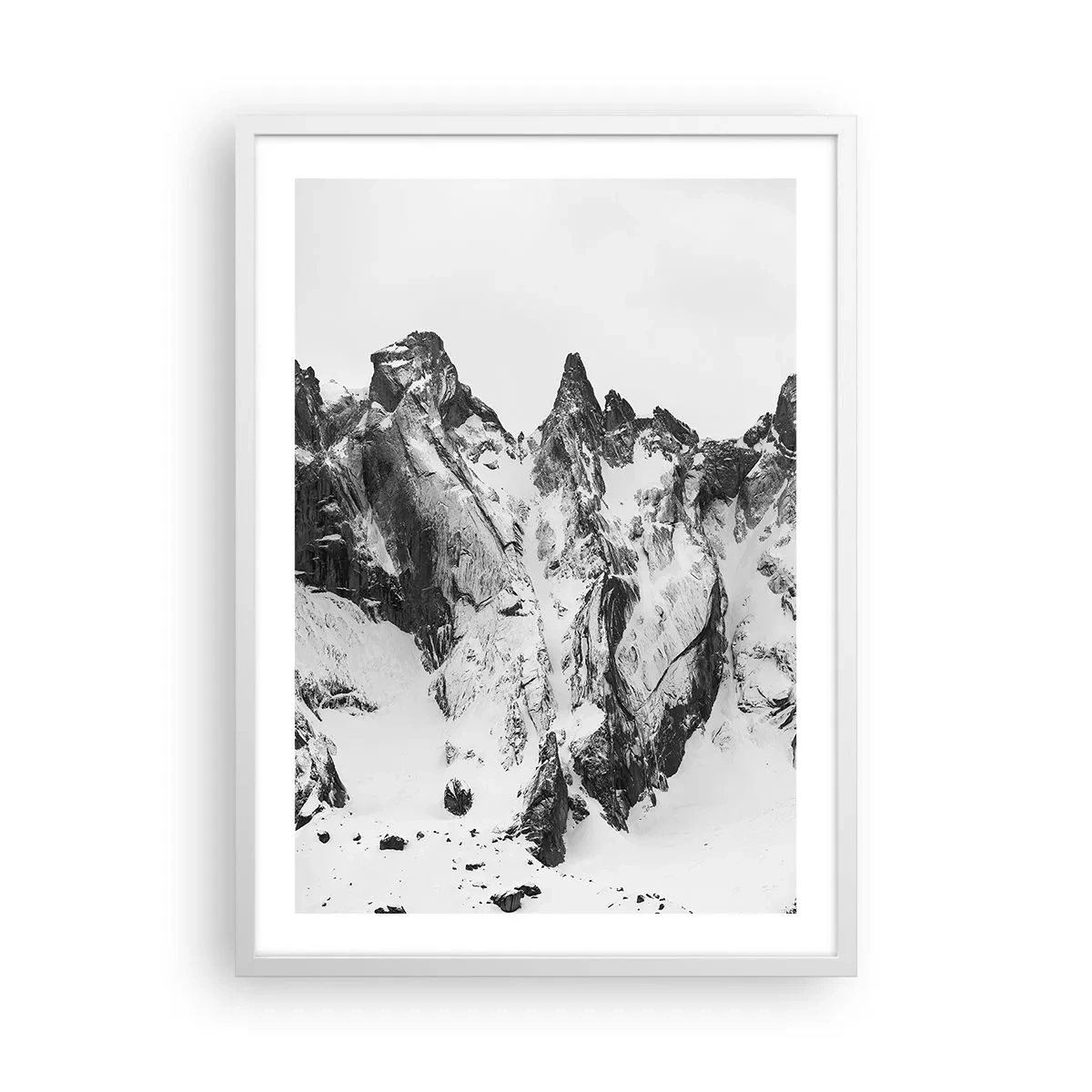 Poster in einem weißen Rahmen - Gefährlicher Granitgrat - 50x70 cm
