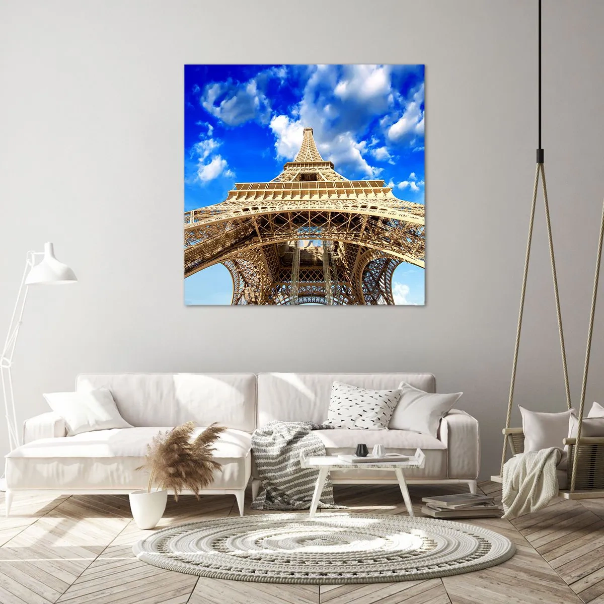 Bild auf Leinwand - Leinwandbild - In den Himmel und in die Wolken gehen - 40x40 cm