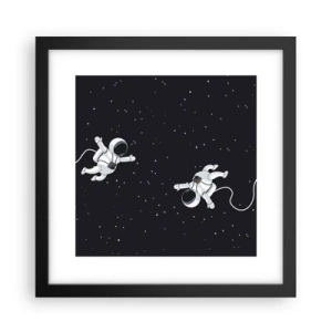 Poster in einem schwarzem Rahmen - Kosmischer Tanz - 30x30 cm