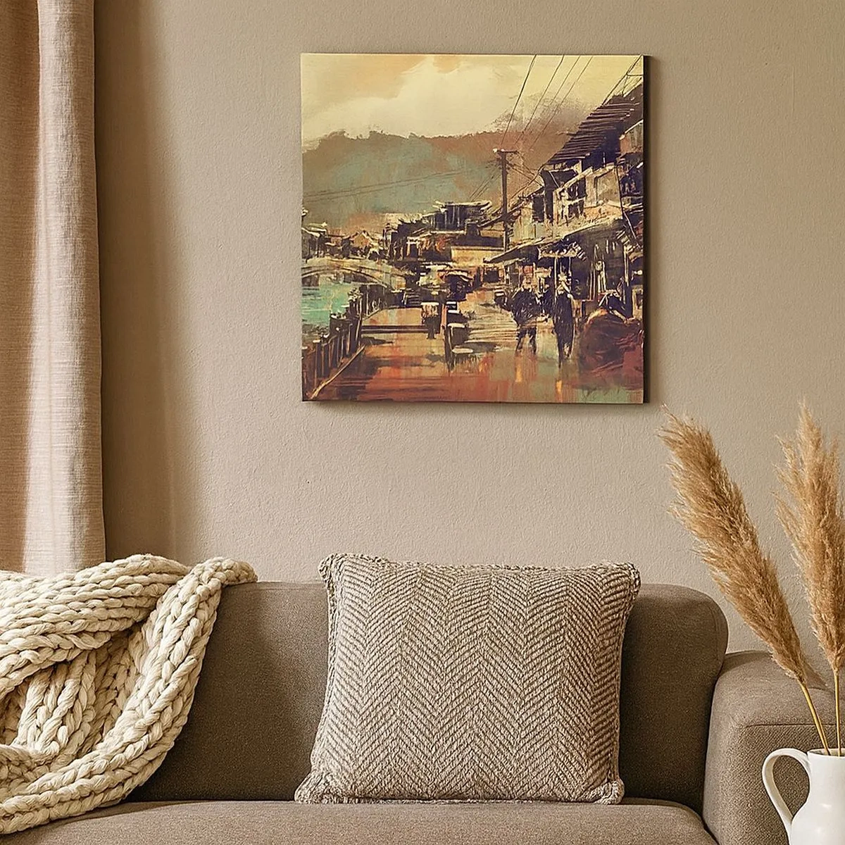 Bild auf Leinwand - Leinwandbild - Das Leben als Reichtum an Grau - 30x30 cm