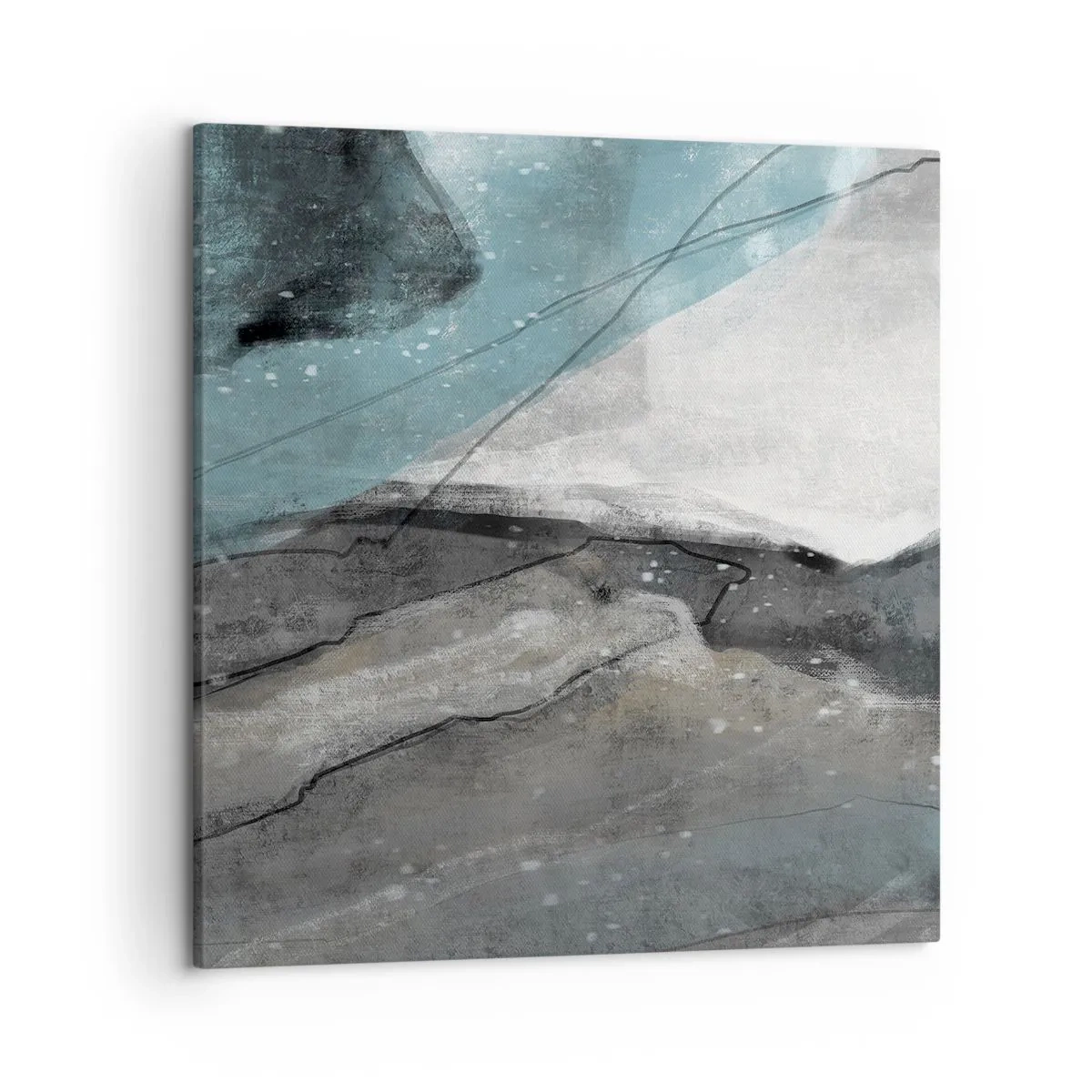 Bild auf Leinwand - Leinwandbild - Abstraktion: Felsen und Eis - 50x50 cm