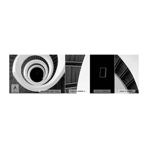 Fototapeten Muster Selbstklebend Deluxe Sticker - Zum Kern der Sache - Stück, Abstraktion, Wendeltreppe - 100x30 cm