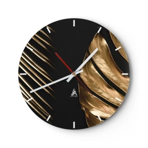 Wanduhr - Glasuhr - Eine Frau in orientalischem Schmuck hält ein traditionelles Instrument - 30x30cm - Anders und genauso teuer - Moderne Wanddekoration für Wohnzimmer, Küche und Schlafzimmer ARTTOR