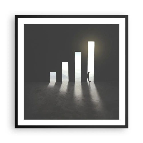 Poster in einem schwarzem Rahmen - Erfolg – Impression - 60x60 cm