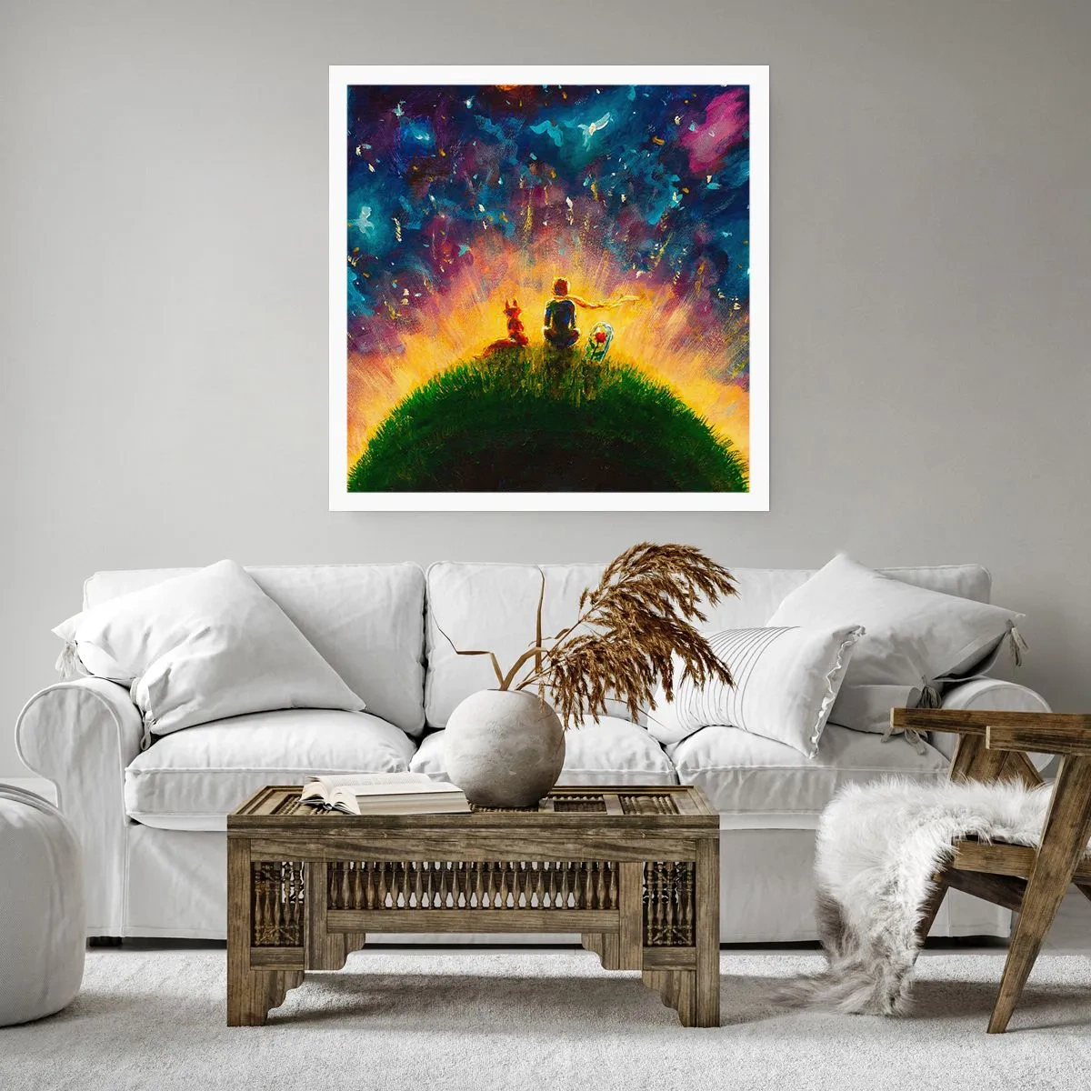 Poster - Liebe und Freundschaft - die ganze Welt - 60x60 cm