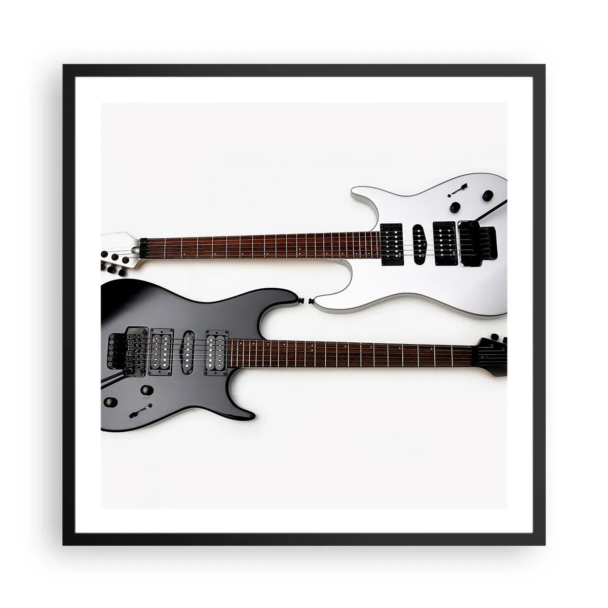 Poster in einem schwarzem Rahmen - Harmonie der Formen - 60x60 cm