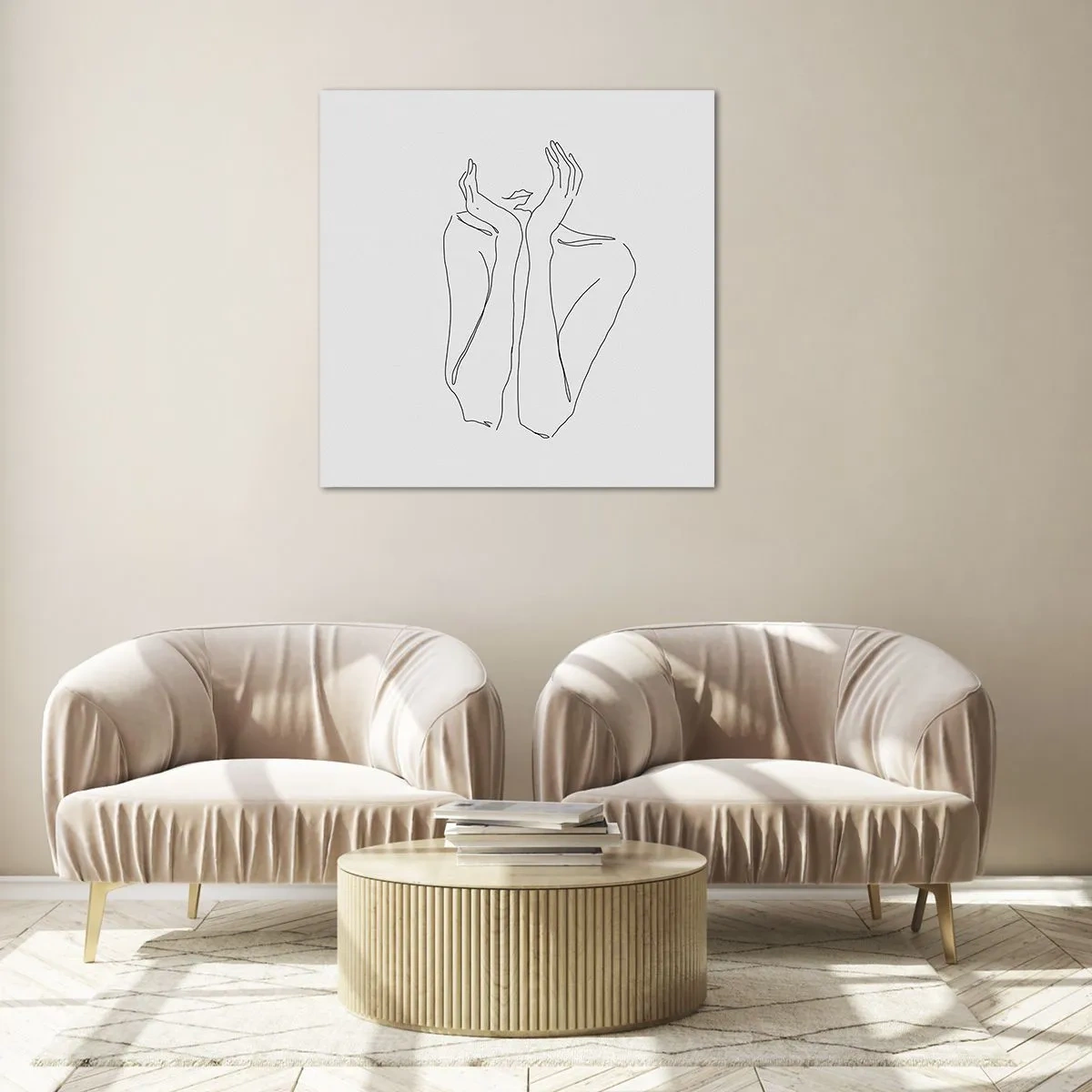 Glasbild - Bild auf glas - Wovon Mädchen träumen - 70x70 cm