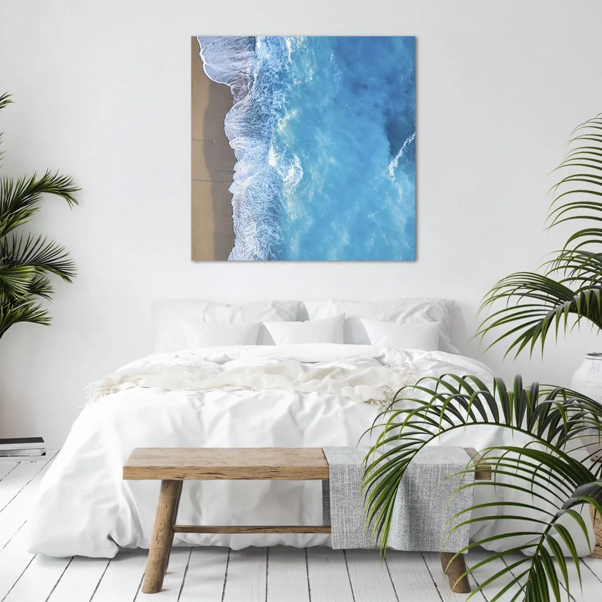 Bild auf Leinwand - Leinwandbild - Die Kraft des Blaus - 40x40 cm