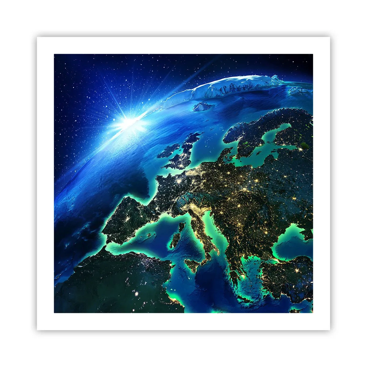 Poster - Funkelndes Europa - 60x60 cm