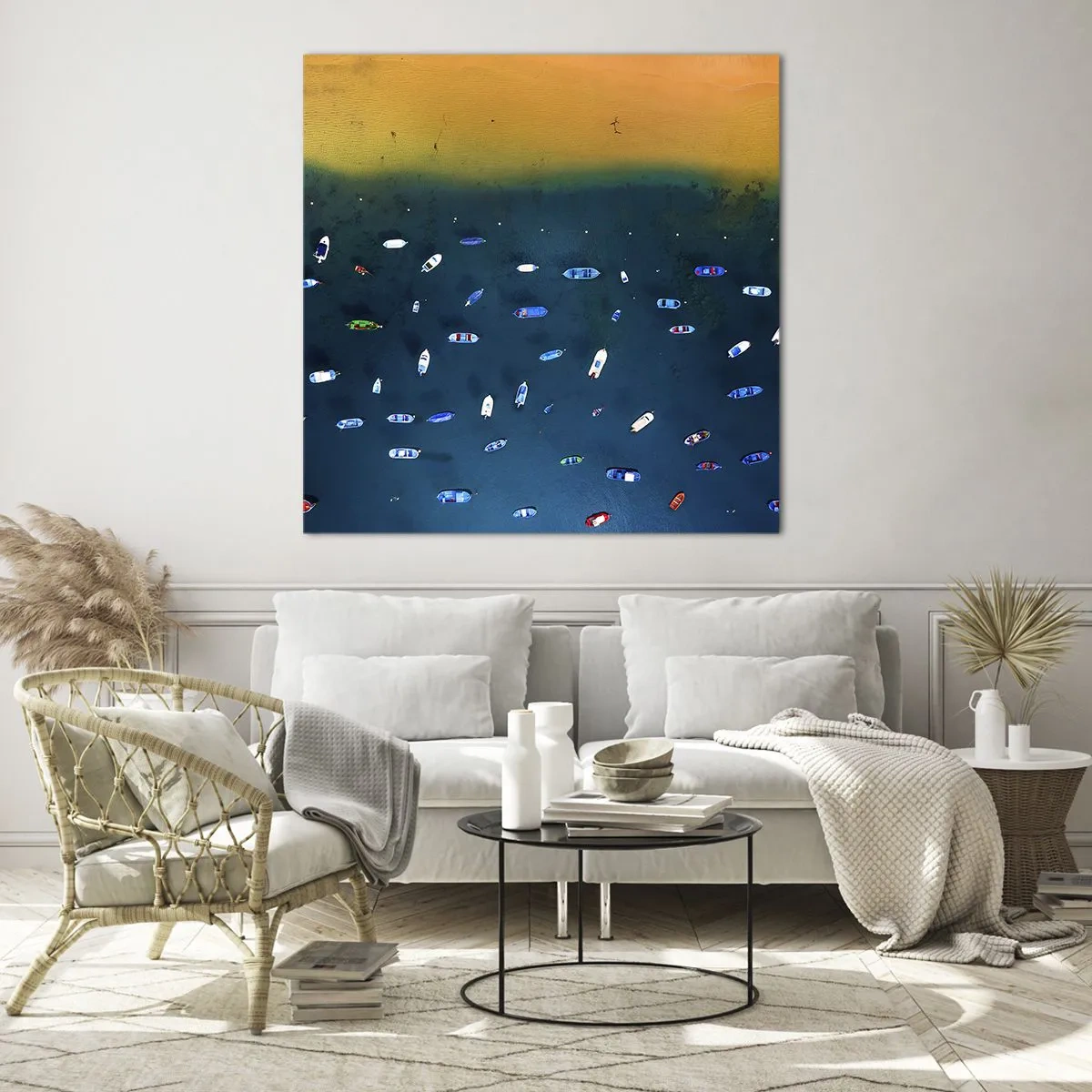 Glasbild - Bild auf glas - Feiertagsspiel - 60x60 cm