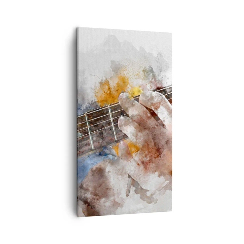 Bild auf Leinwand - Leinwandbild - Poesie zwischen den Saiten - 45x80 cm