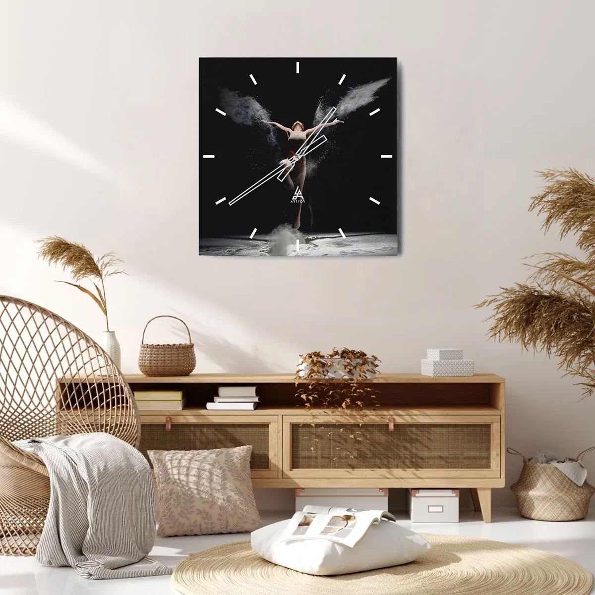 Wanduhr - Glasuhr - Elfen existieren - 40x40 cm