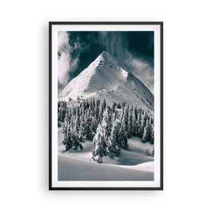 Poster in einem schwarzem Rahmen - Das Land aus Schnee und Eis - 61x91 cm