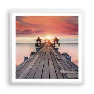 Poster in einem weißen Rahmen - Westen im Osten - 60x60 cm