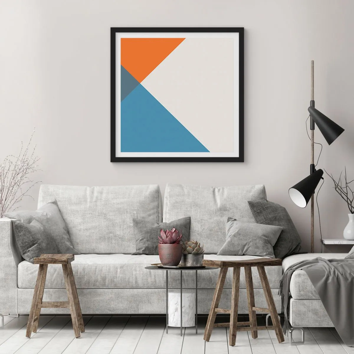 Poster in einem schwarzem Rahmen - In einem Winkel… - 50x50 cm