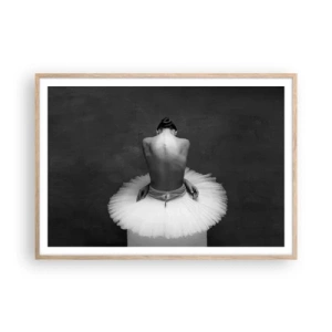 Poster in einem Rahmen aus heller Eiche - Es blüht gerade - 100x70 cm