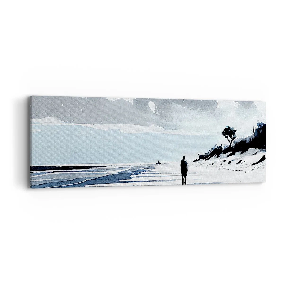 Bild auf Leinwand - Leinwandbild - Allein sein - 90x30 cm