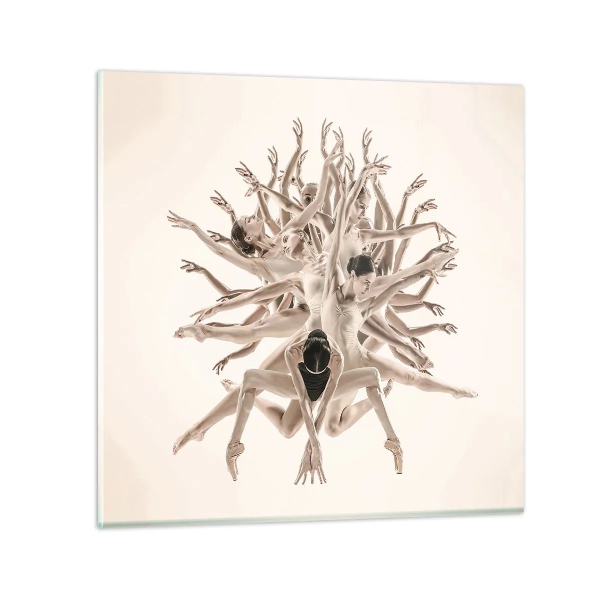 Glasbild - Bild auf glas - Aufblühen im Tanz - 40x40 cm