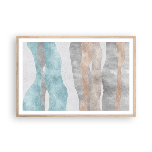 Poster in einem Rahmen aus heller Eiche - Studie über Nähe - 91x61 cm