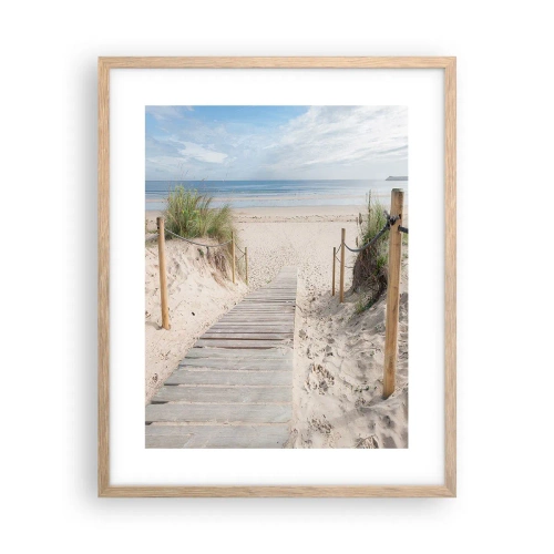 Poster in einem Rahmen aus heller Eiche - Bis zum Horizont - 40x50 cm