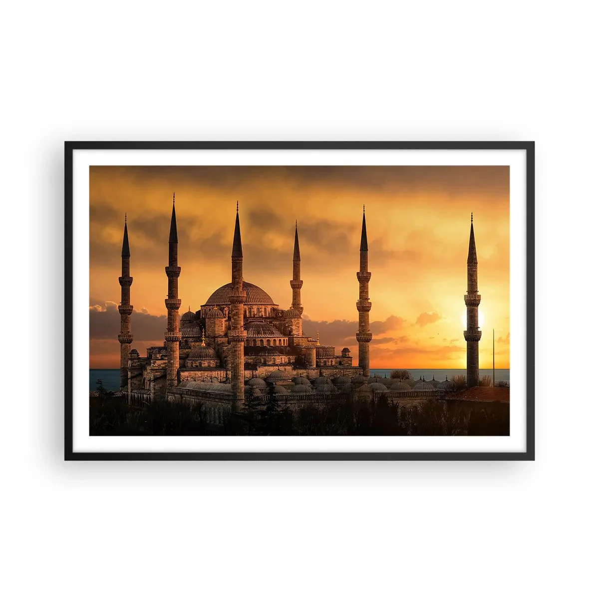 Poster in einem schwarzem Rahmen - Gott ist großartig - 91x61 cm