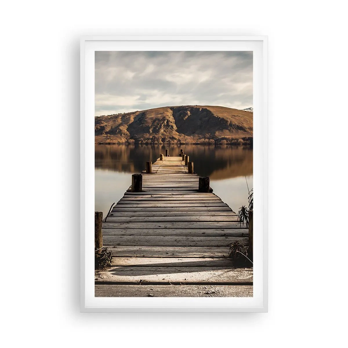 Poster in einem weißen Rahmen - Landschaft in Stille - 61x91 cm