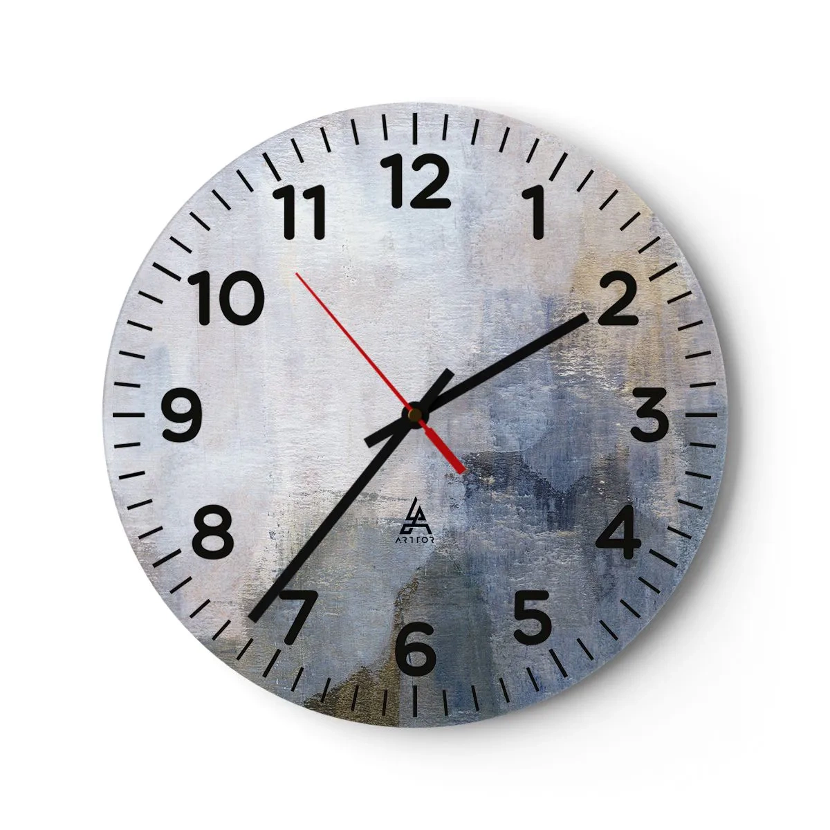 Wanduhr - Glasuhr - Farbtöne und Akkorde - 30x30 cm