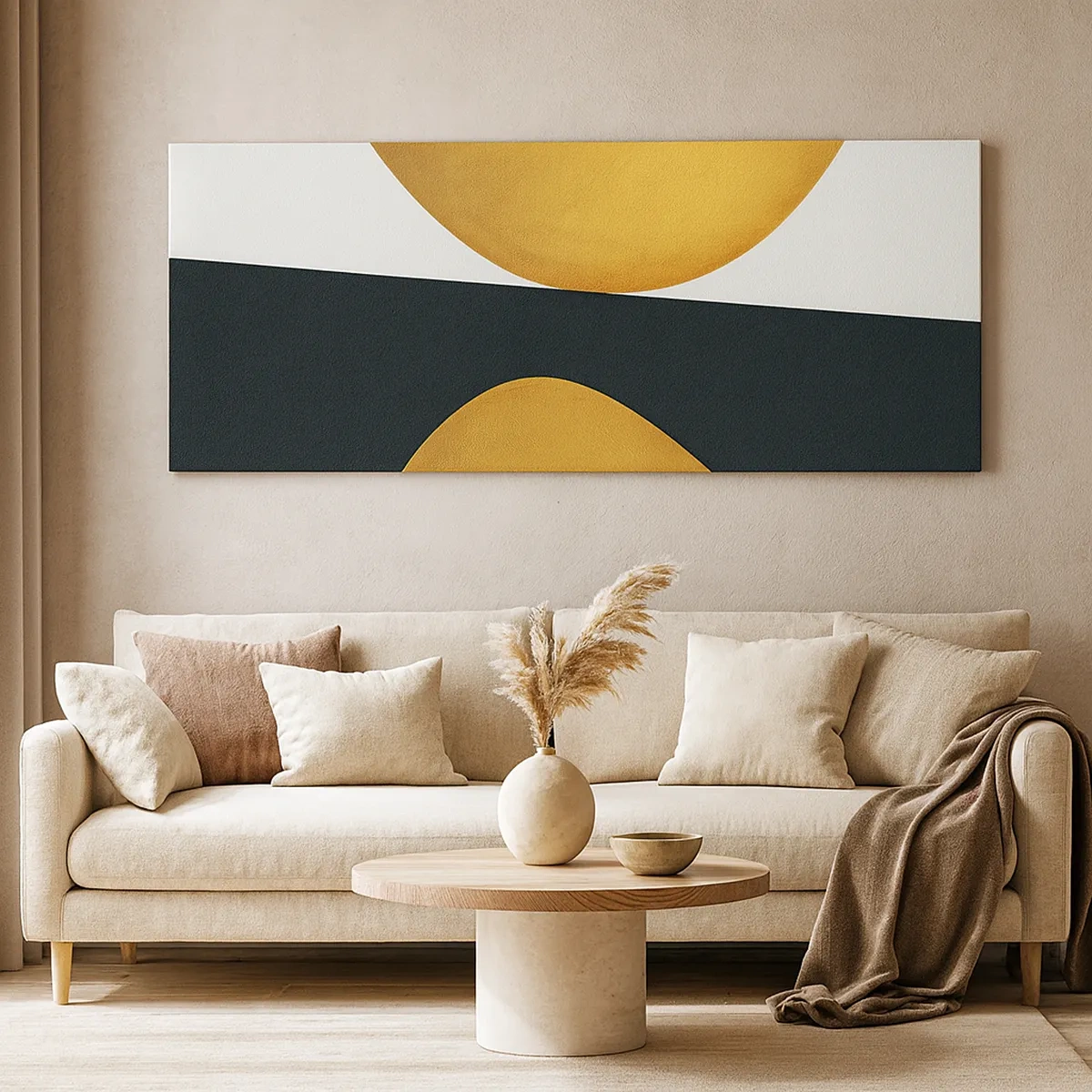 Bild auf Leinwand - Leinwandbild - Erstens: Gold - 30x30 cm