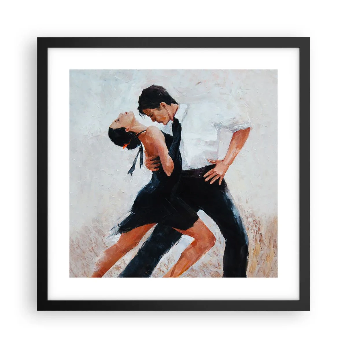 Poster in einem schwarzem Rahmen - Tango meiner Träume und Träume - 40x40 cm