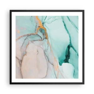 Poster in einem schwarzem Rahmen - Ein Tanz der Formen und Farben - 60x60 cm