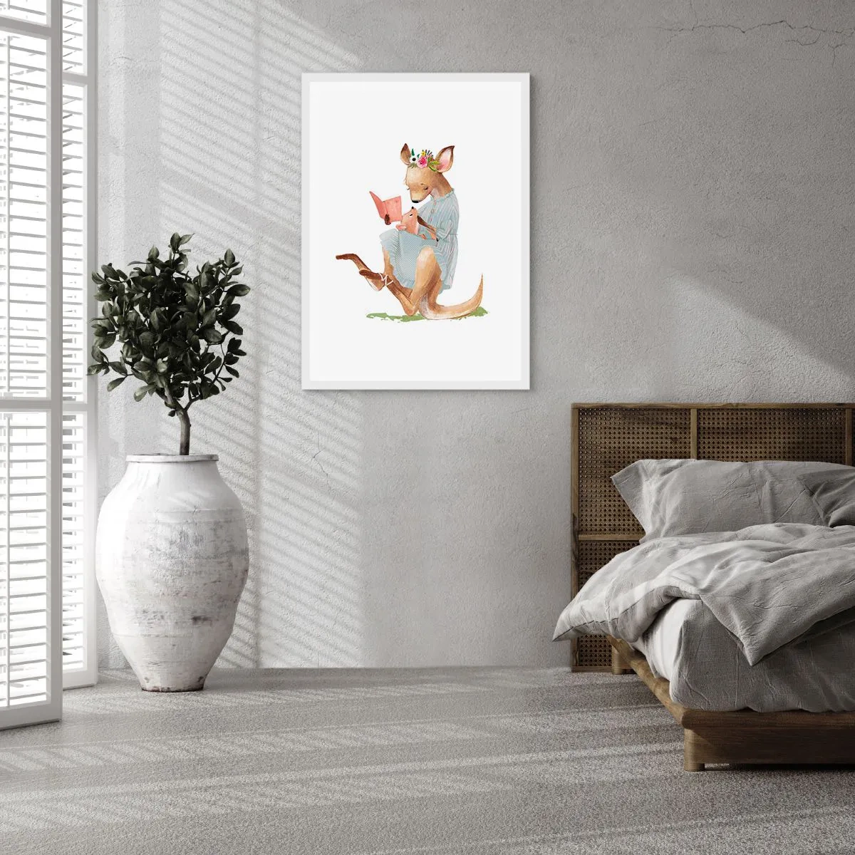Poster in einem weißen Rahmen - Lies mir vor Mama - 50x70 cm
