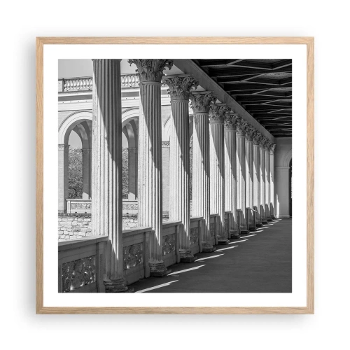 Poster in einem Rahmen aus heller Eiche - Sonnige Arkade - 60x60 cm