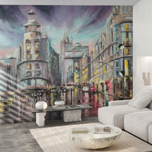 Selbstklebende Fototapete Deluxe Sticker - Es wird ein gelungener Abend - Stadt, Madrid, Die Architektur - 450x315 cm