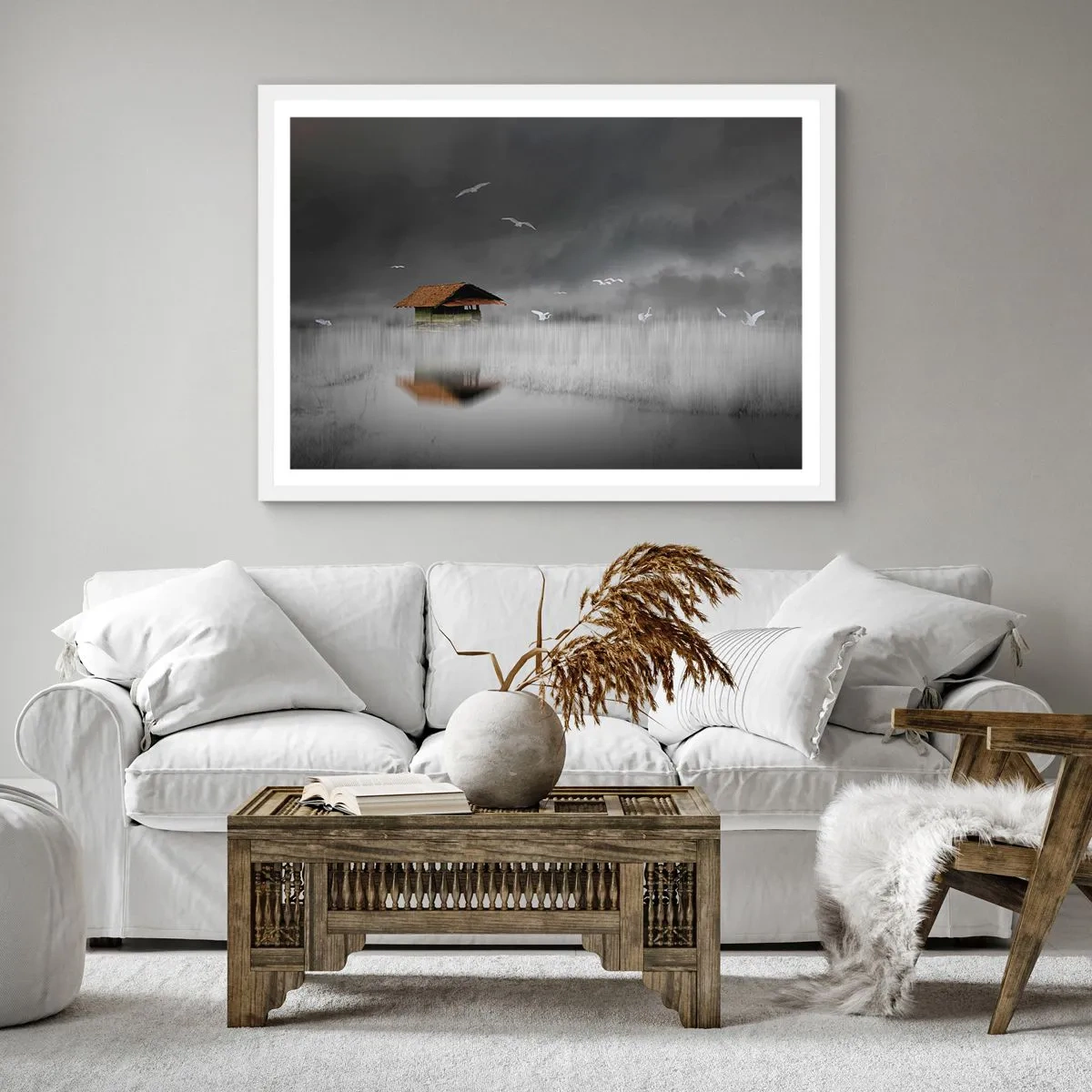 Poster in einem weißen Rahmen - Schutz vor Regen - 40x40 cm