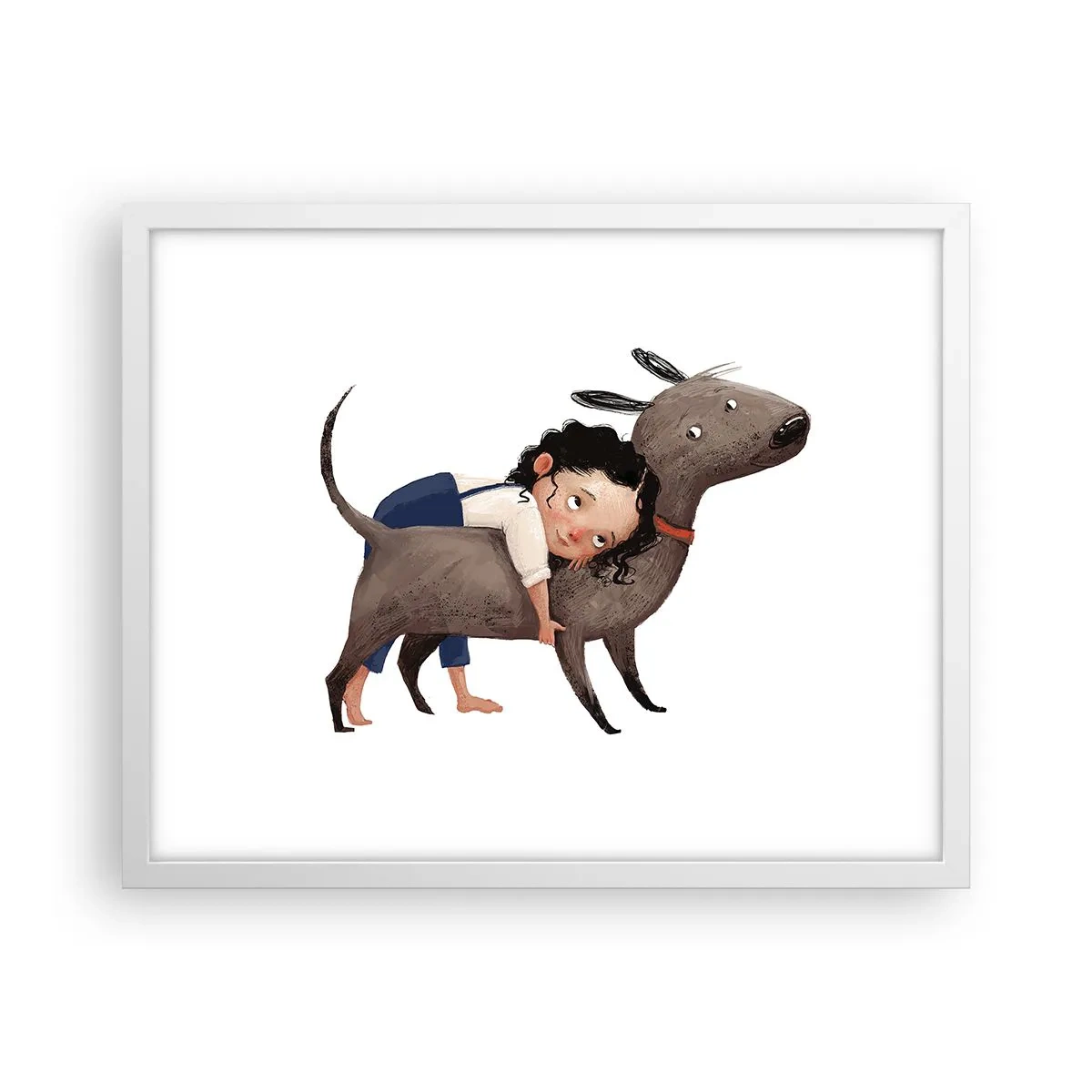 Poster in einem weißen Rahmen - Beste Freunde - 50x40 cm