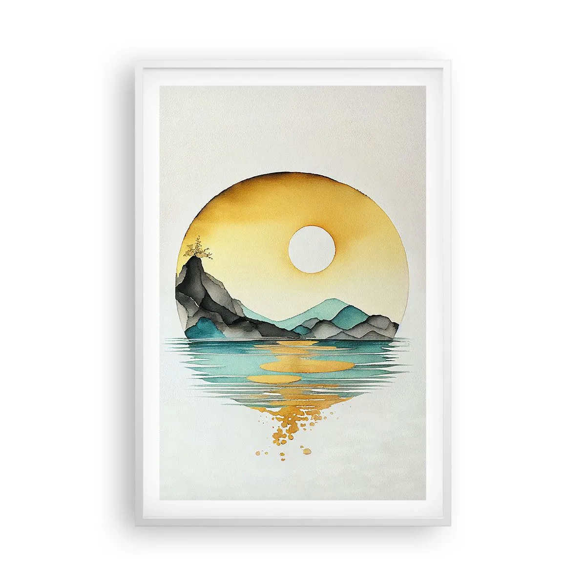 Poster in einem weißen Rahmen - Im Kreis der Schönheit - 61x91 cm