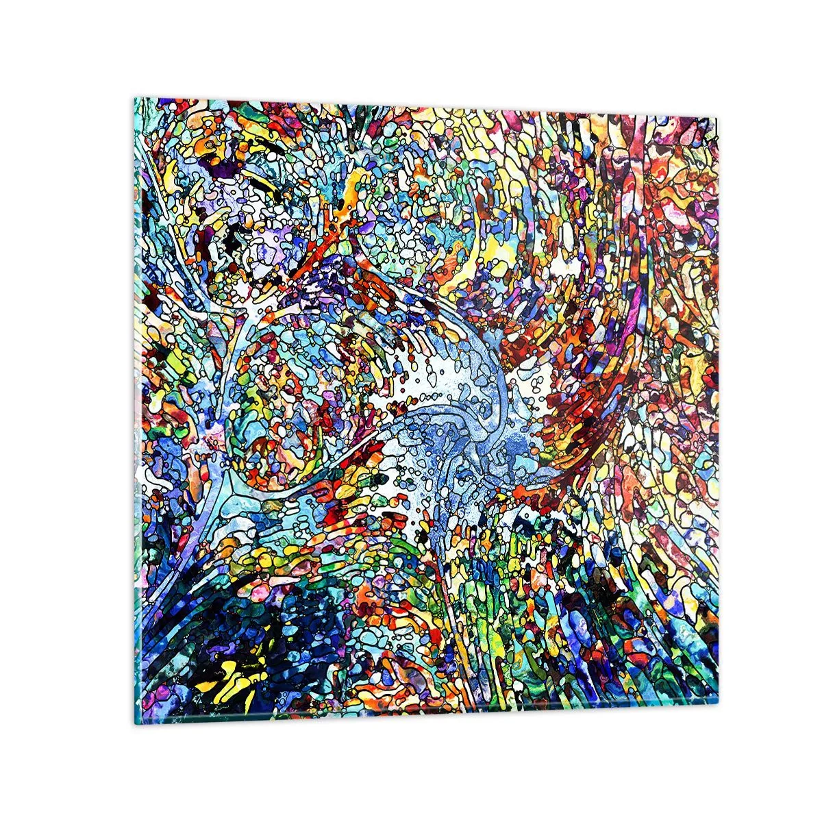 Glasbild - Bild auf glas - Glasmalerei Wassertropfen - 30x30 cm