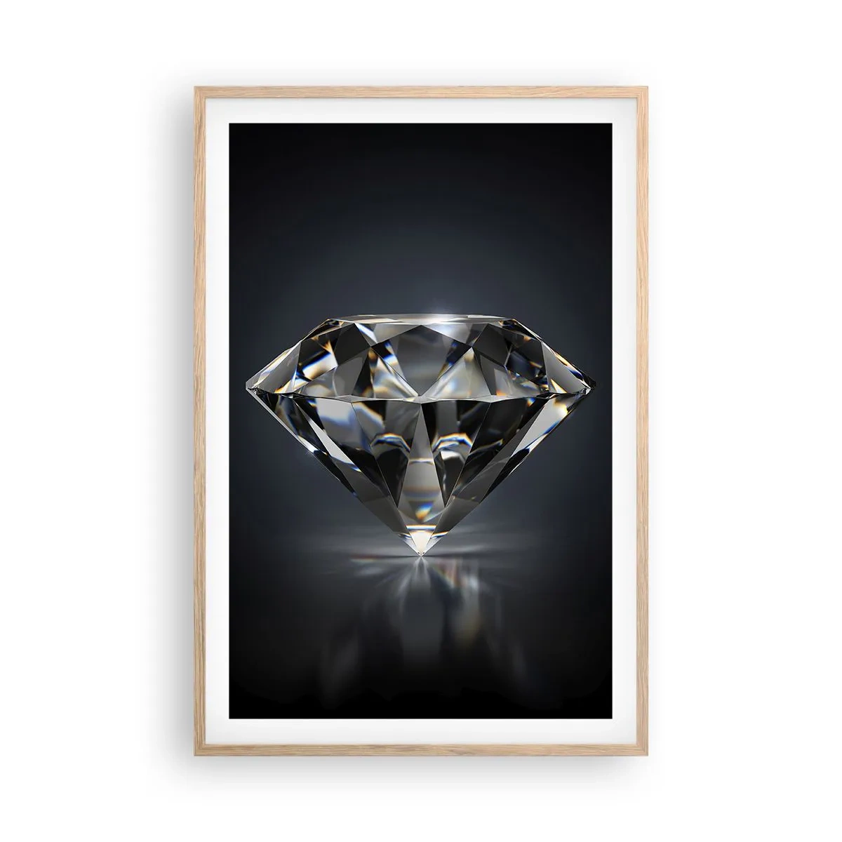 Poster in einem Rahmen aus heller Eiche - Beste Freundin - 61x91 cm