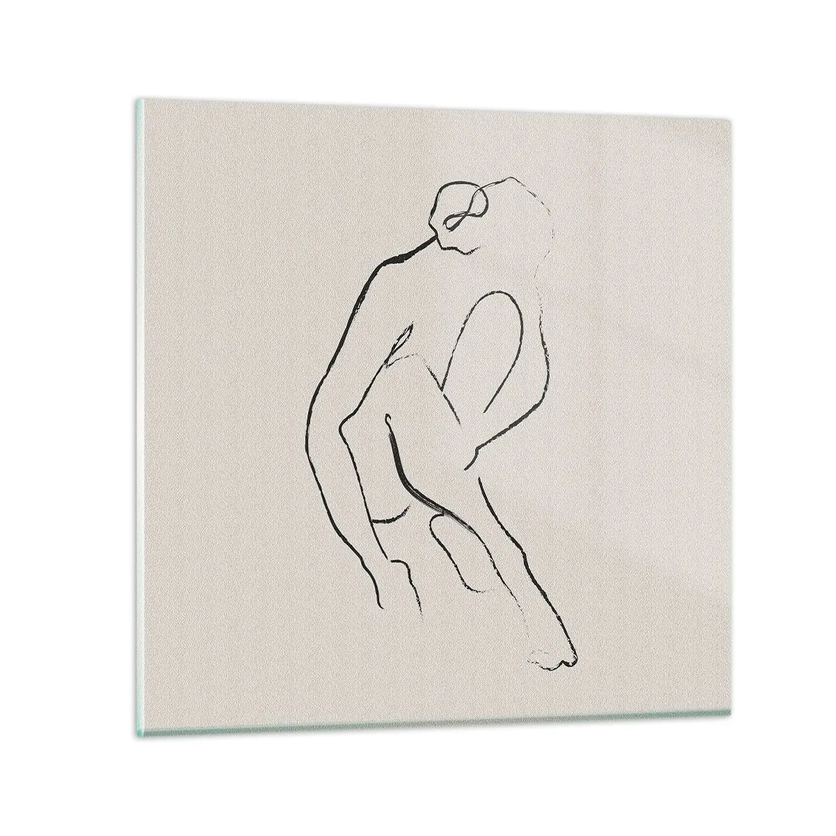 Glasbild - Bild auf glas - Intime Skizze - 70x70 cm